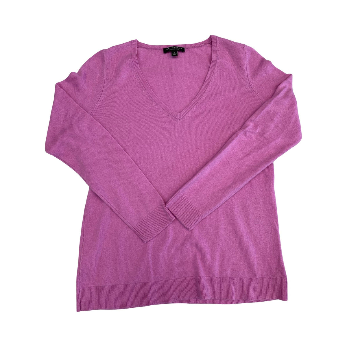Sweater Cashmere By Ann Taylor In Purple, Size:L