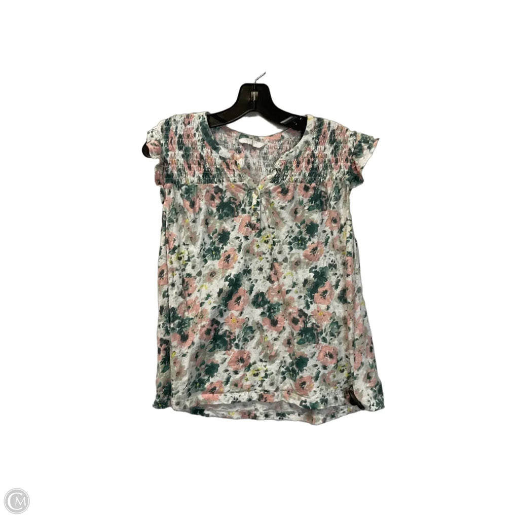 Top Sleeveless By Lucky Brand In Floral Print, Size: L