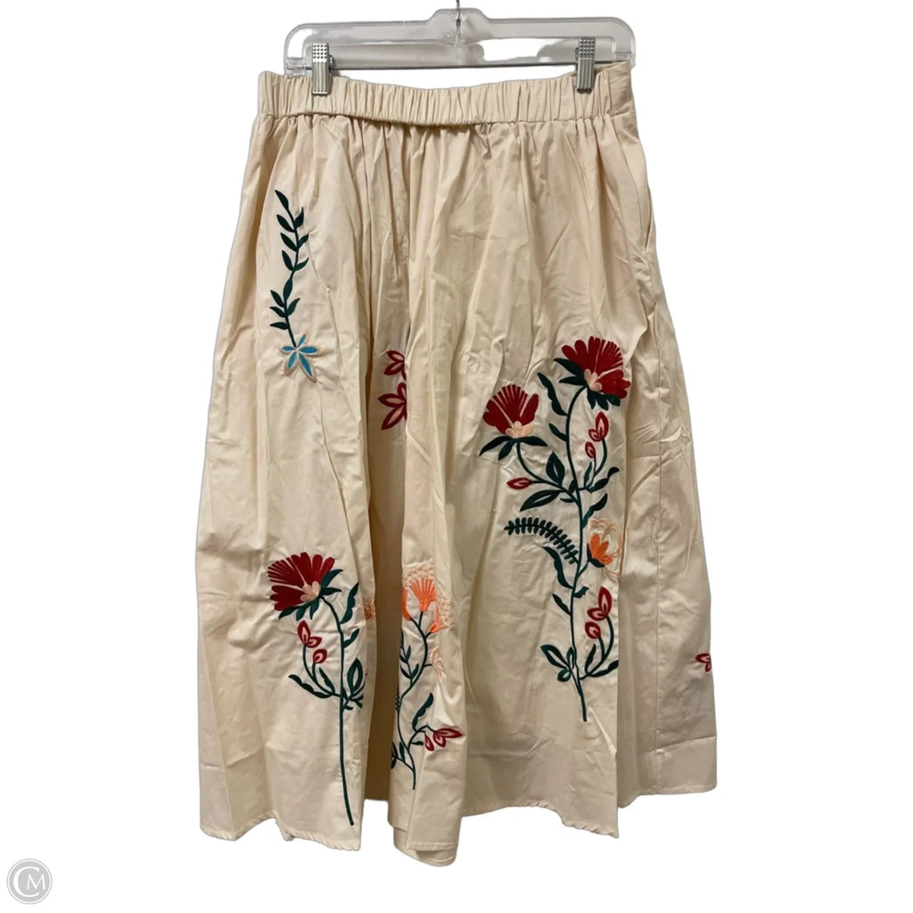 Skirt Maxi By Clothes Mentor In Cream, Size: 12
