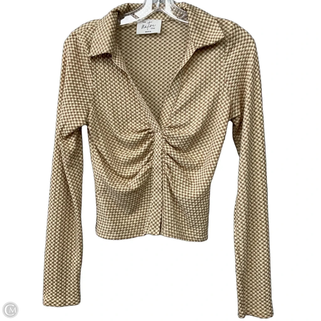 Top Long Sleeve By The Native One In Checkered Pattern, Size: M