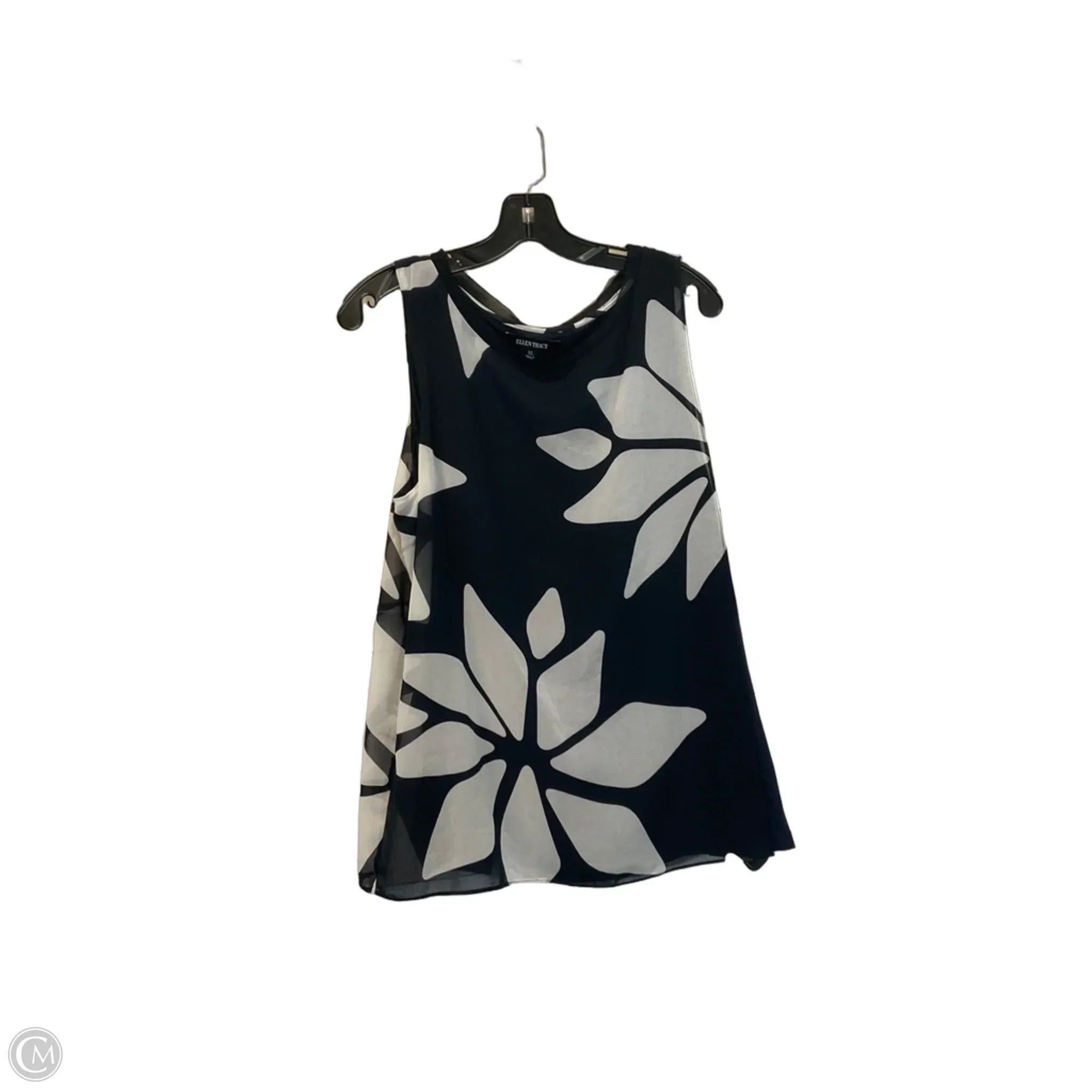 Top Sleeveless By Ellen Tracy In Blue, Size: Xl