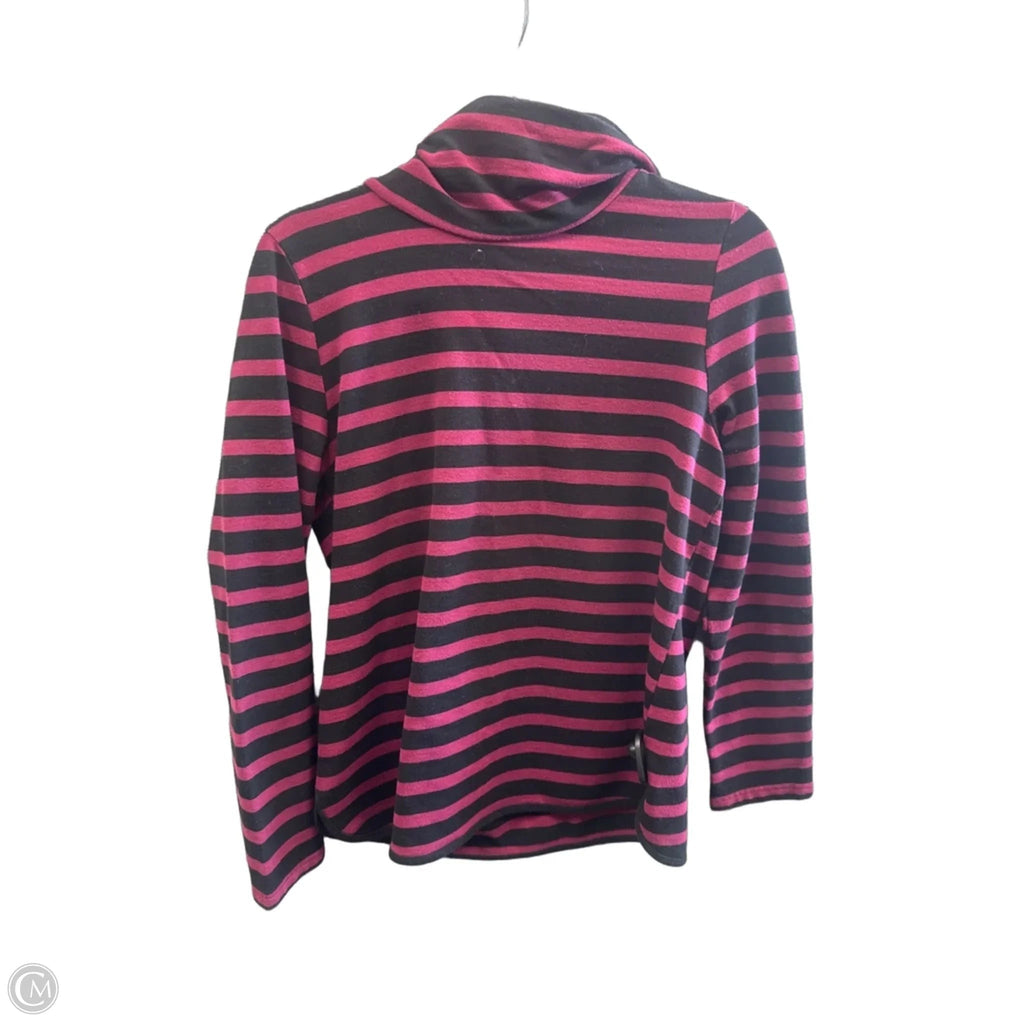 Top Long Sleeve By Croft And Barrow In Black & Purple, Size: M