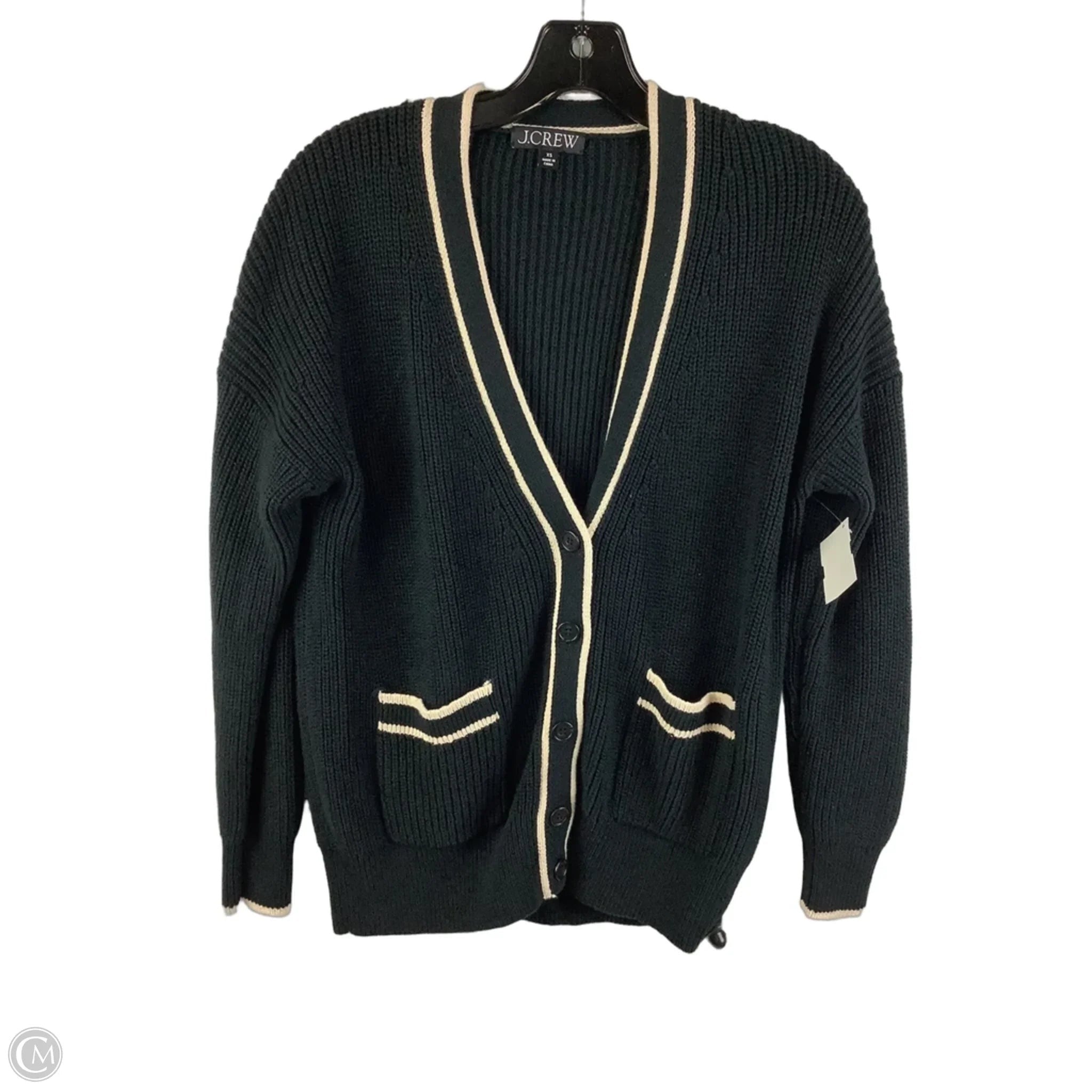 Sweater Cardigan By J. Crew In Black, Size: Xs