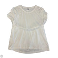 Athletic Top Short Sleeve By Athleta In Cream, Size: M