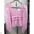 Top Long Sleeve By Abercrombie And Fitch In Pink, Size: Xs