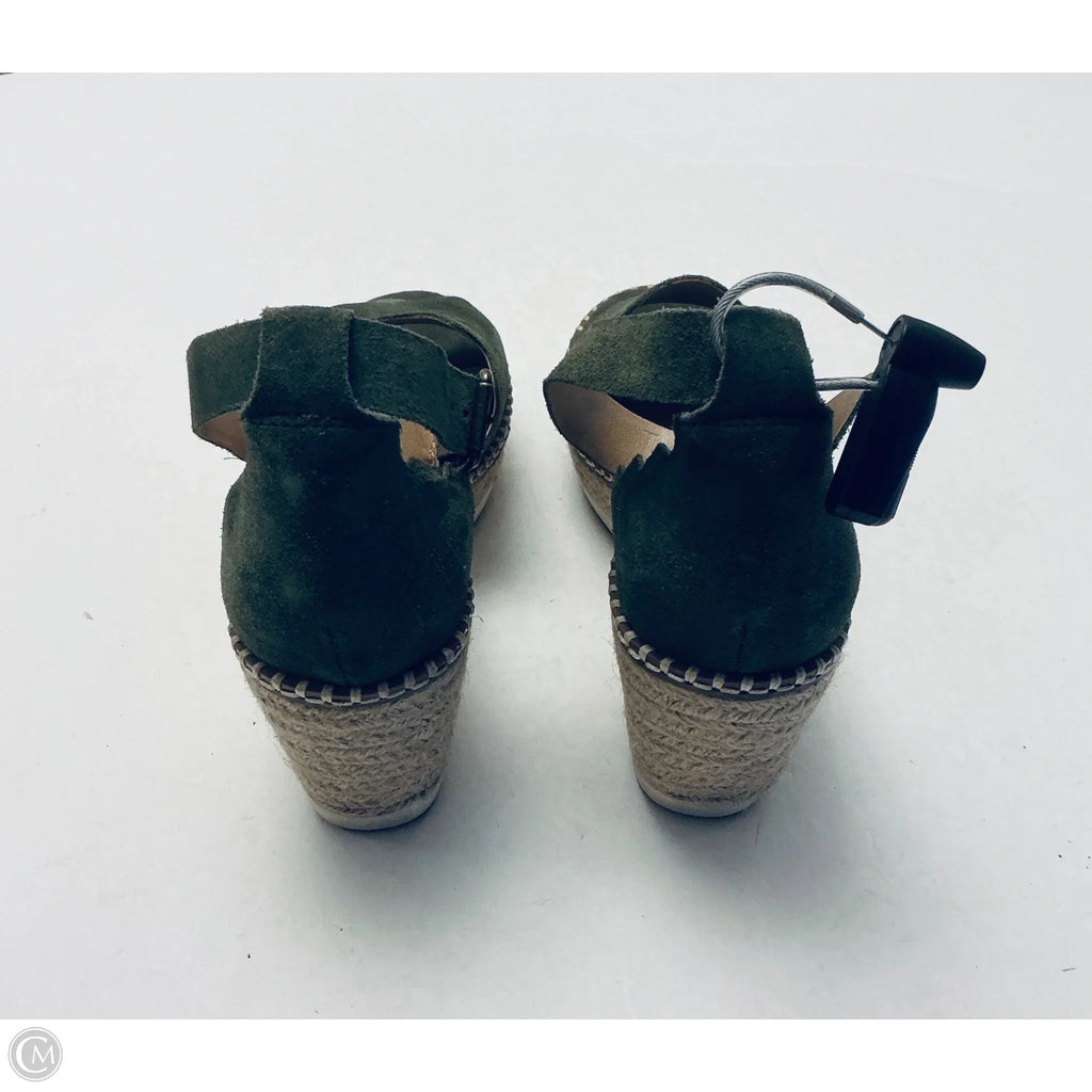 Sandals Heels Wedge By Crown Vintage In Green, Size: 8.5
