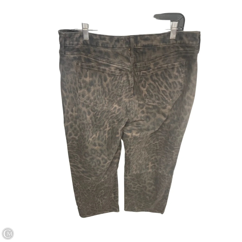 Jeans Wide Leg By Abercrombie And Fitch In Animal Print, Size: 14