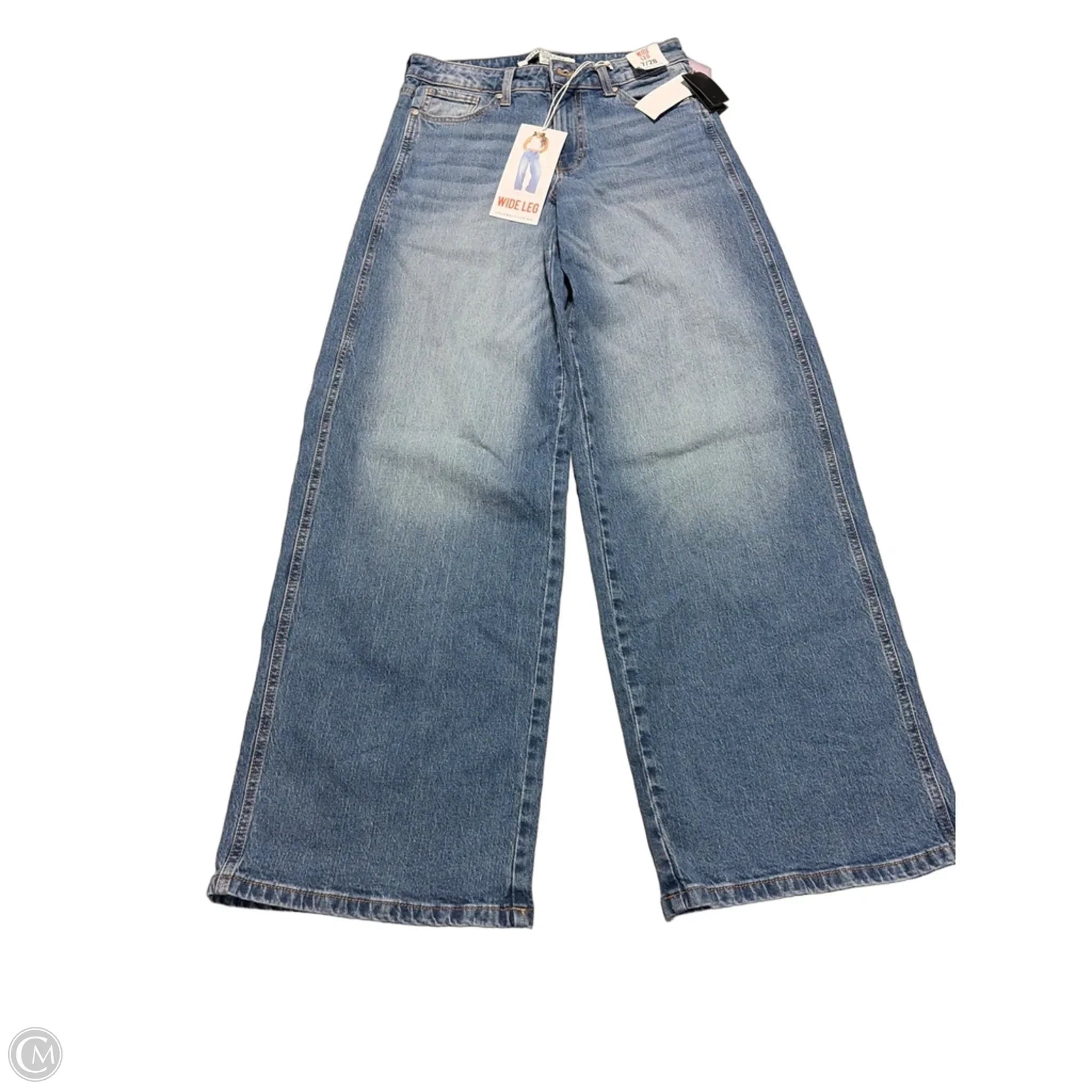 Jeans Wide Leg By Celebrity Pink In Blue Denim, Size: 6