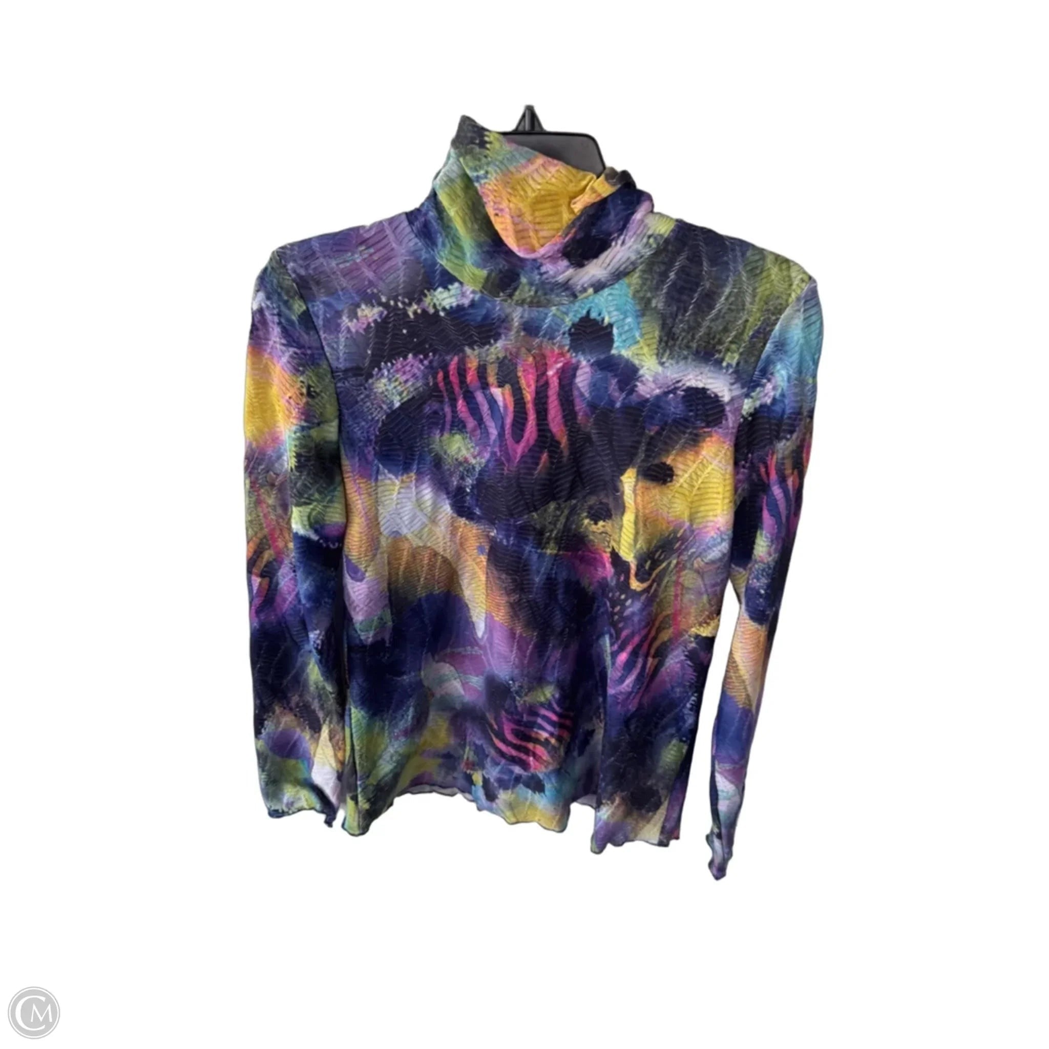 Top Long Sleeve By Clothes Mentor In Blue & Purple, Size: M