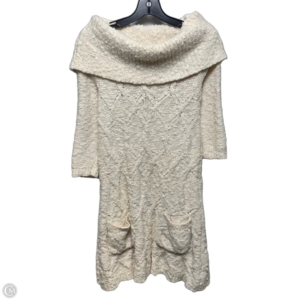Off Shoulder Sweater Tunic By Sleeping On Snow In Cream, Size: Xs