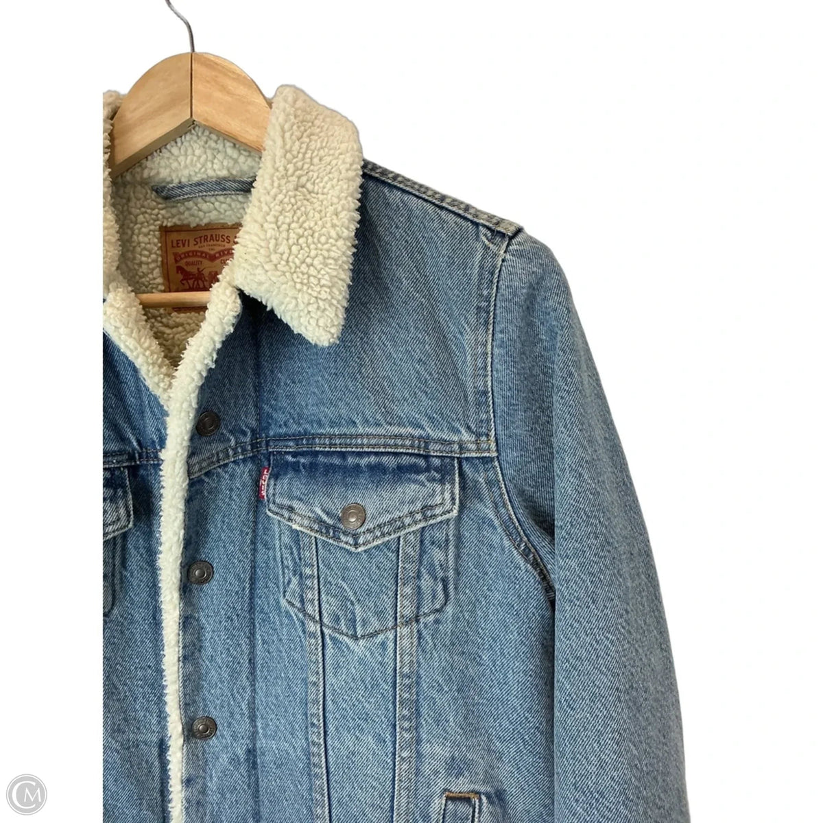 Jacket Denim By Levis In Blue Denim, Size: M