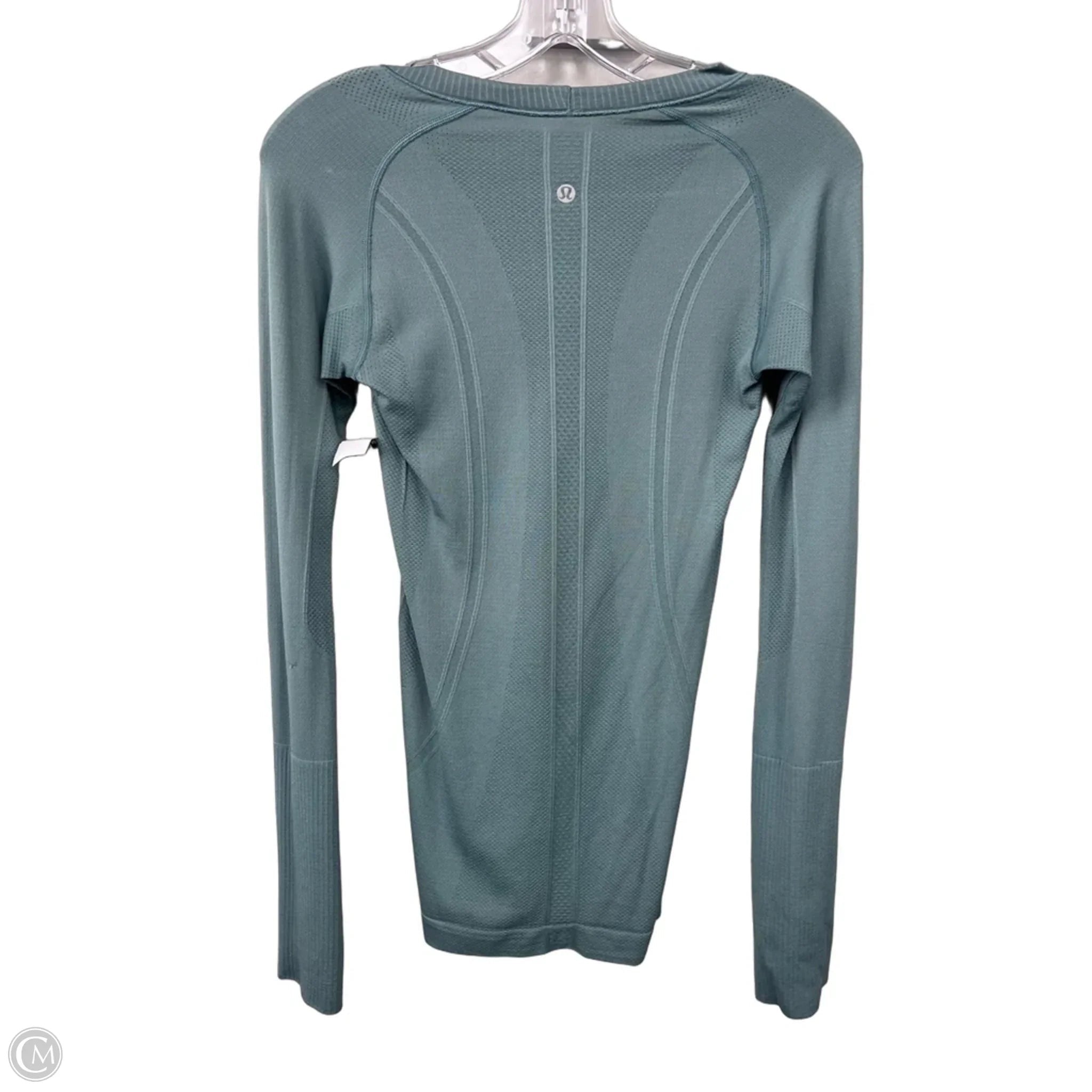 Athletic Top Long Sleeve Crewneck By Lululemon In Green, Size: 2