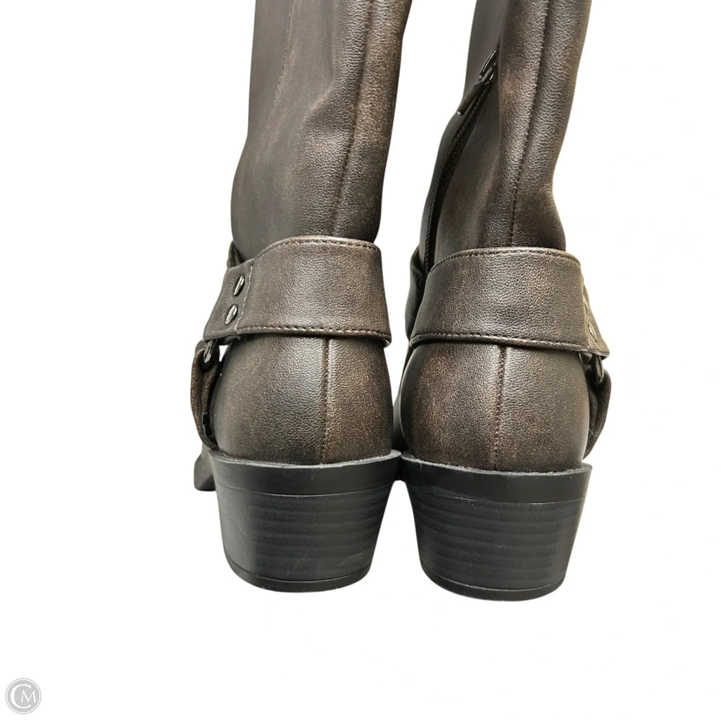 Boots Mid-calf Heels By Time And Tru In Brown, Size: 6