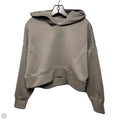 Cropped Athletic Sweatshirt Hoodie By Ypb In Taupe, Size: S