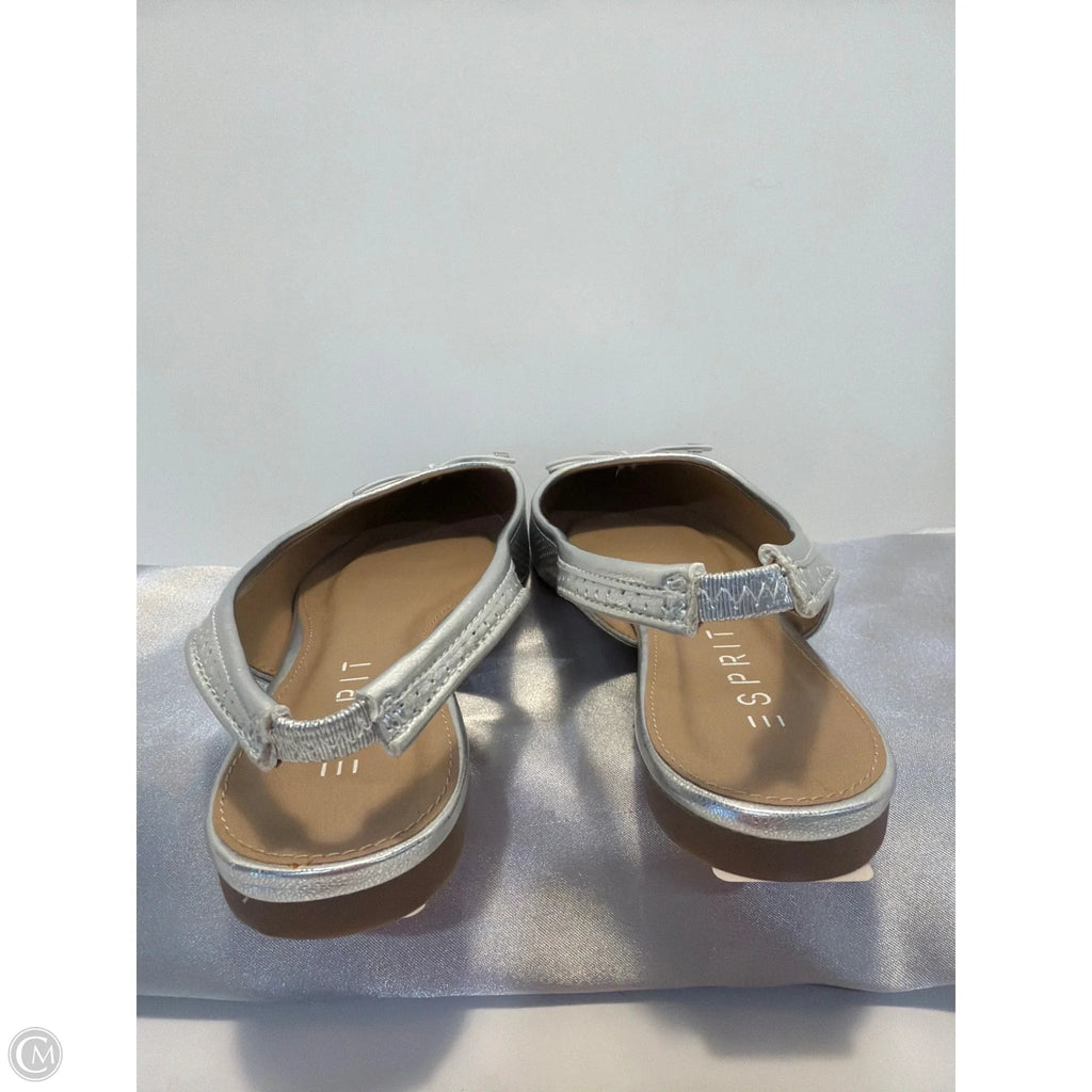 Shoes Flats By Esprit In Silver, Size: 8.5