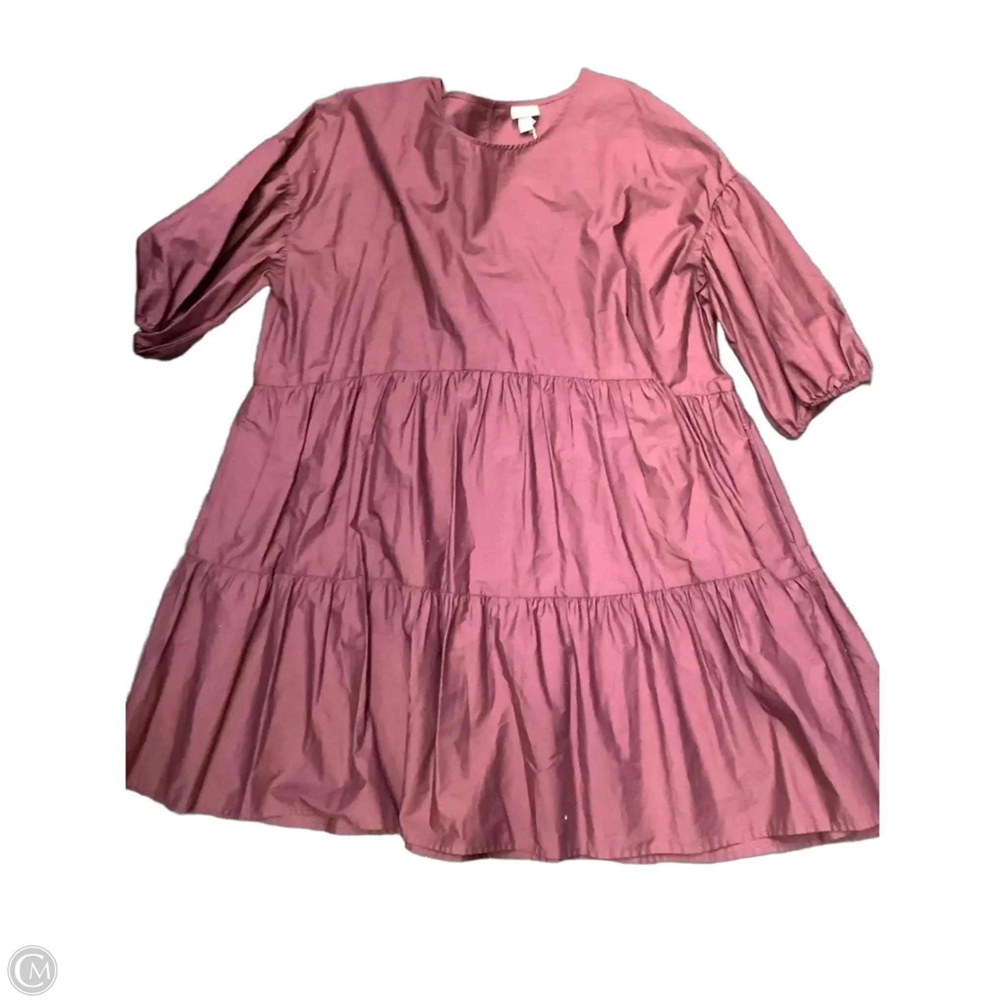 Dress Casual Short By A New Day In Maroon, Size: Xxl