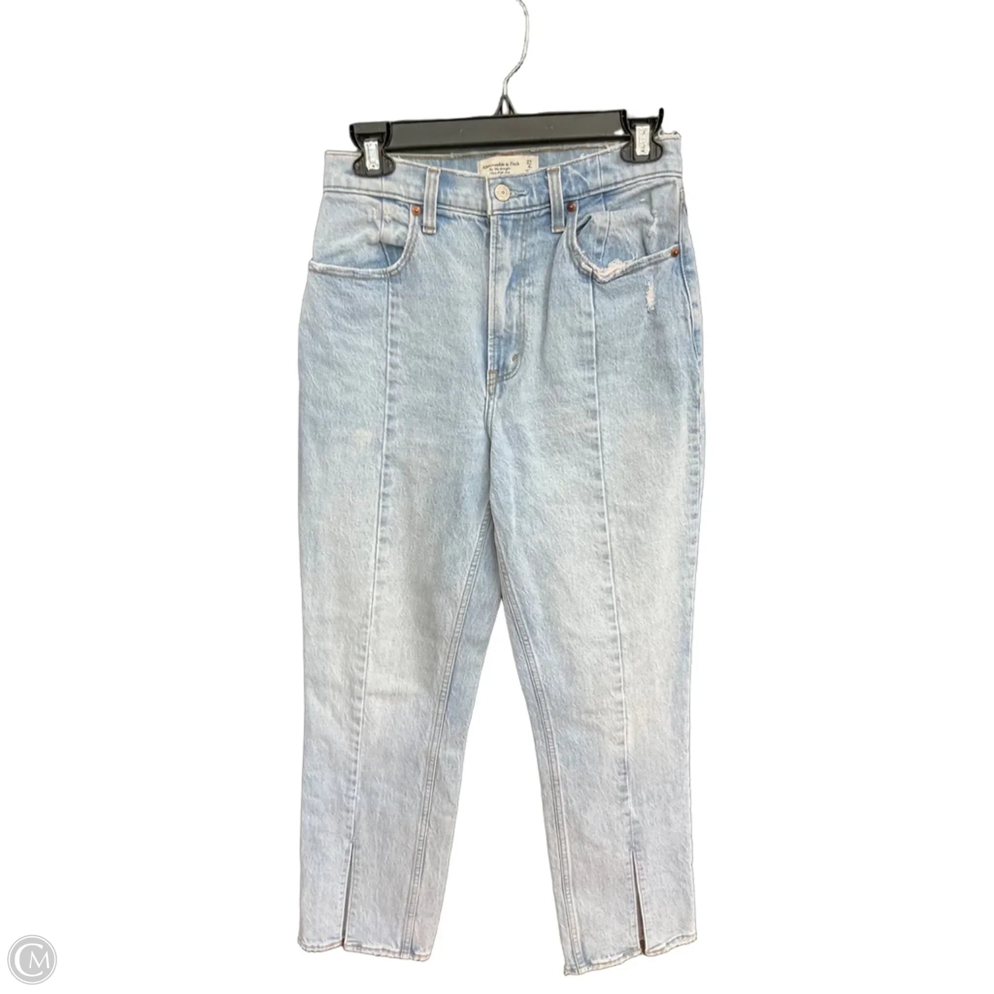 Jeans Straight By Abercrombie And Fitch In Blue Denim, Size: 4