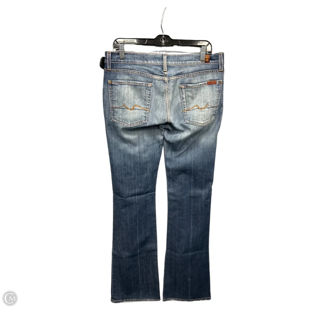 Jeans Boot Cut By 7 For All Mankind In Blue Denim, Size: 12