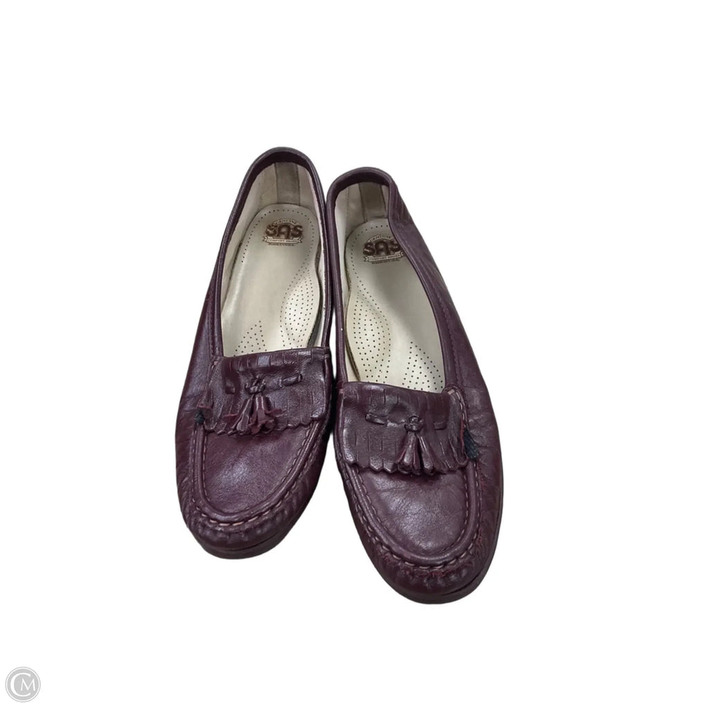 Shoes Flats By Sas In Maroon, Size: 8