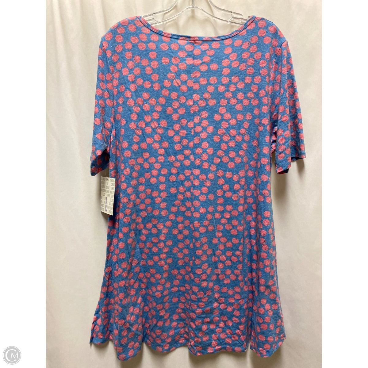 Top Short Sleeve By Lularoe In Blue & Pink, Size: L