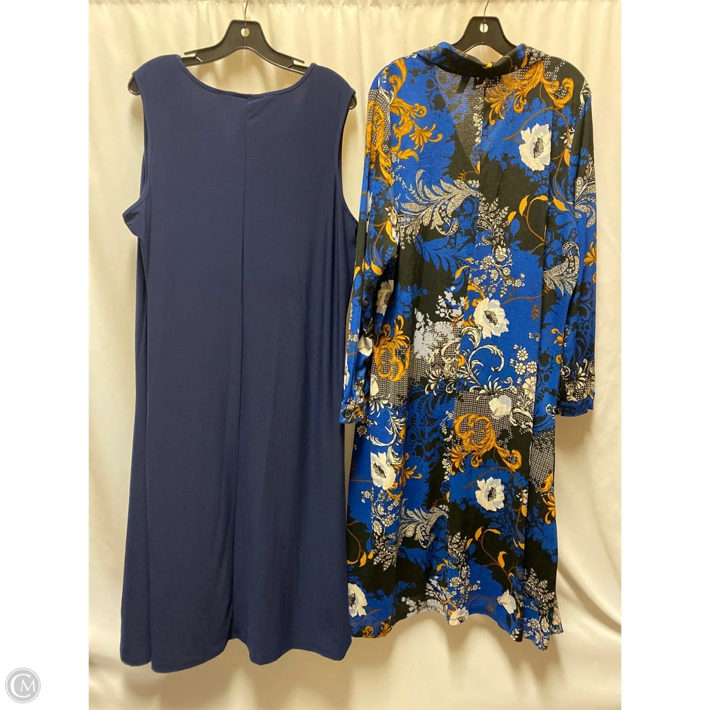 Dress Set 2pc By Clothes Mentor In Navy, Size: 2x