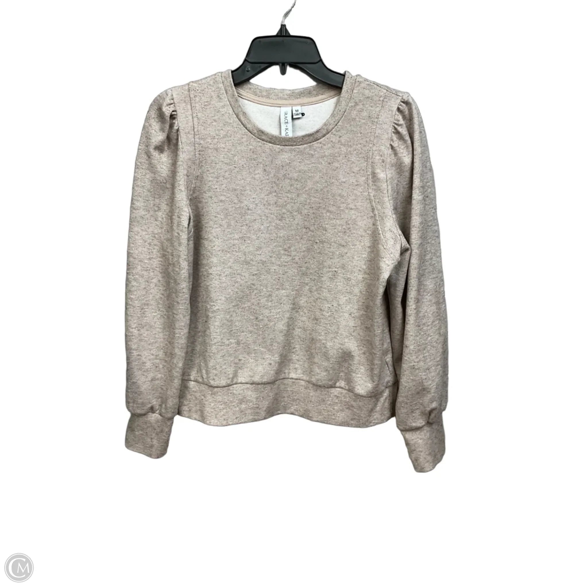 Top Long Sleeve By Grace + Karma In Tan, Size: M