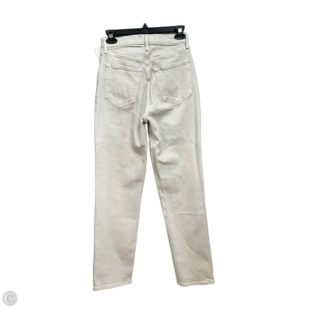 Jeans Straight By Abercrombie And Fitch In Beige, Size: 0