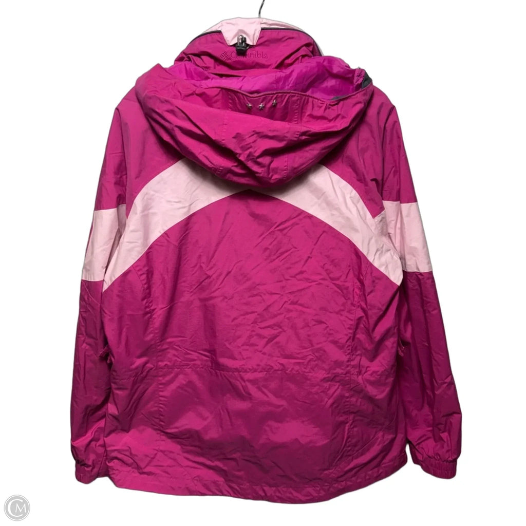 Vertex Windbreaker Jacket By Columbia In Pink, Size: L