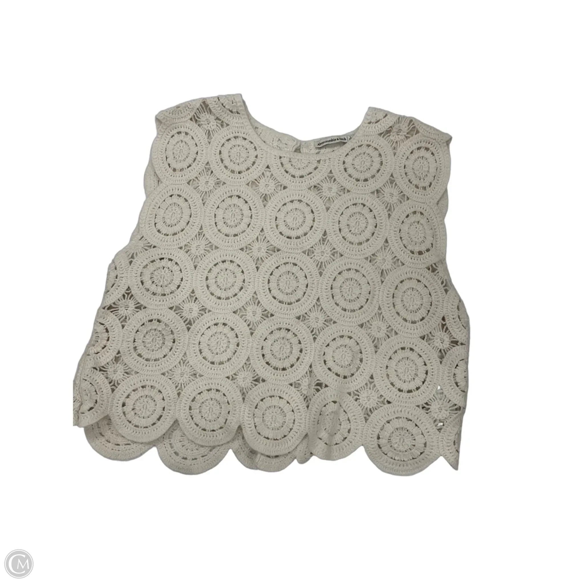 Sweater By Abercrombie And Fitch In Cream, Size: L