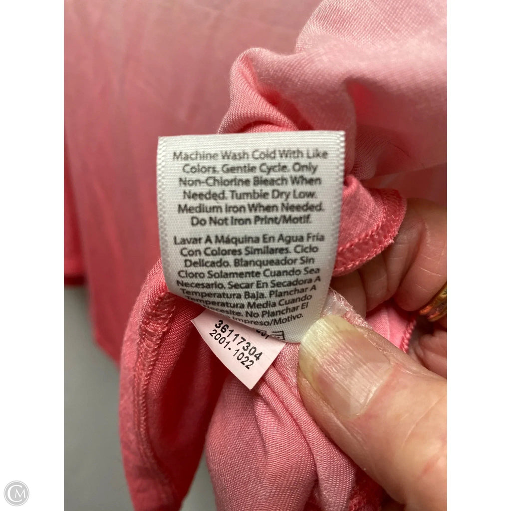 Top Short Sleeve Time & Tru, In Pink, Size: XL