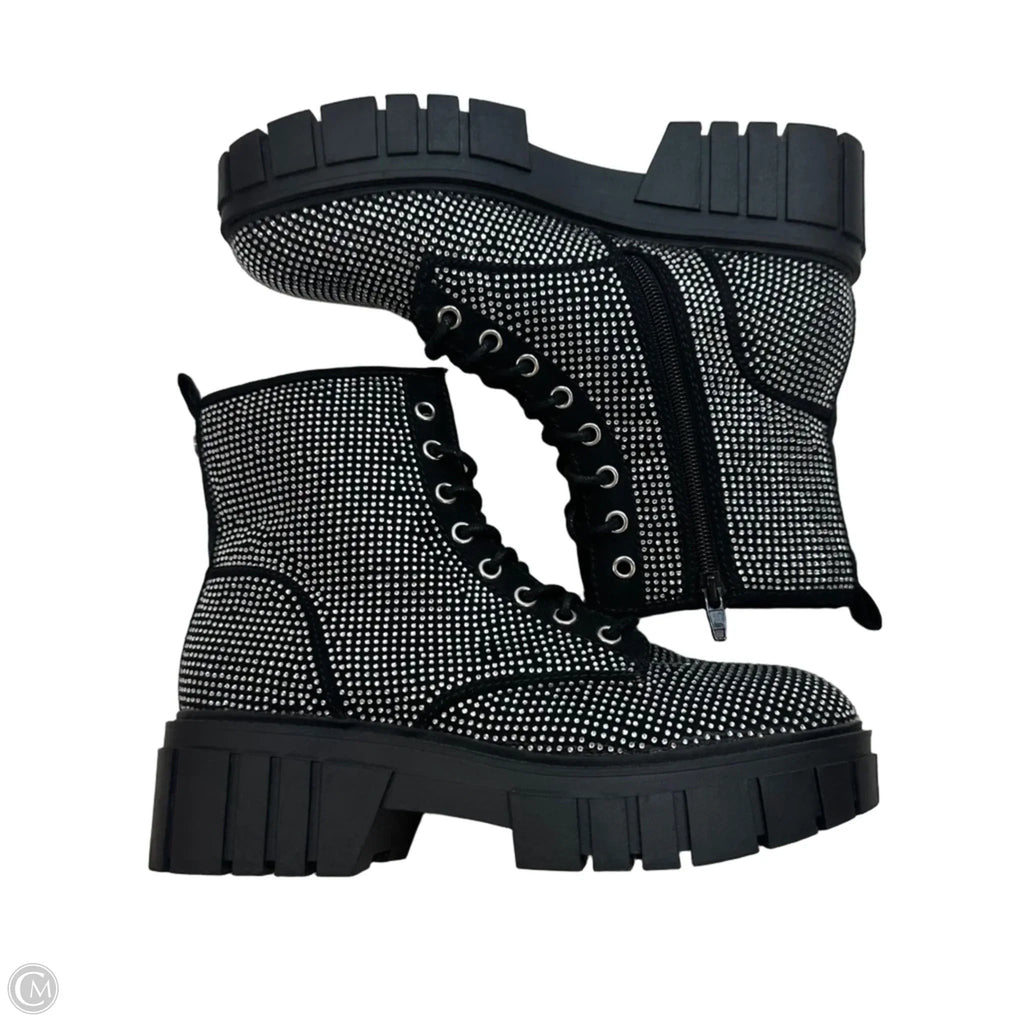 Boots Ankle Flats By Steve Madden In Black, Size: 8.5