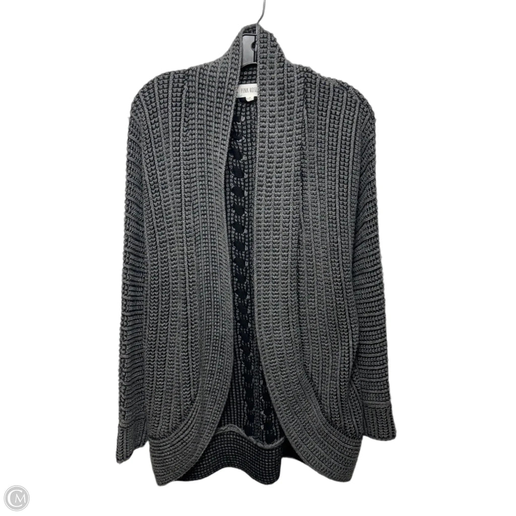 Sweater Cardigan By Pink Rose In Grey, Size: M