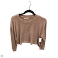 Top Long Sleeve By Abercrombie And Fitch In Brown, Size: M