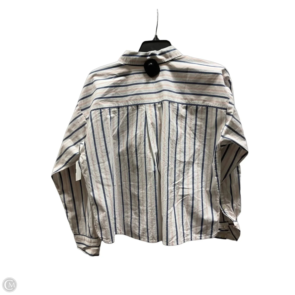 Blouse Long Sleeve By Loft In Striped Pattern, Size: S