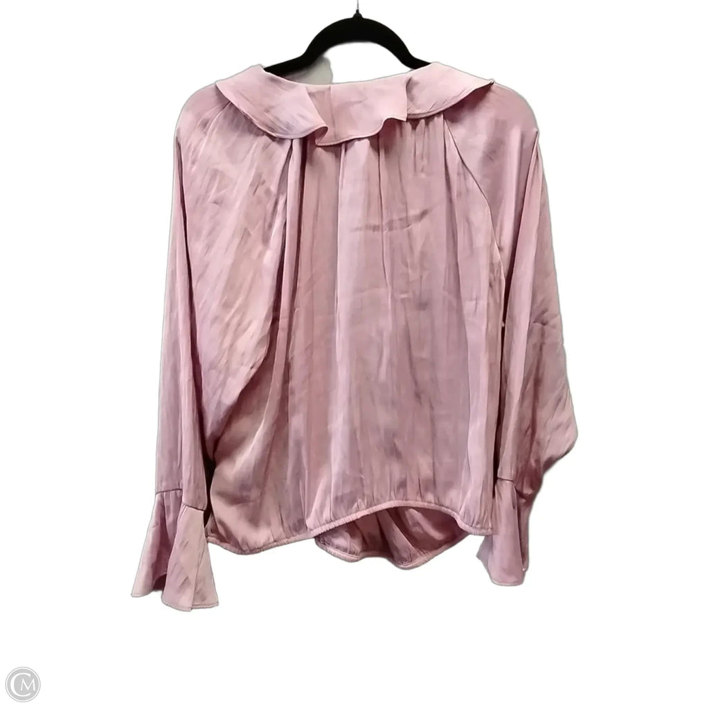 Blouse Long Sleeve By A New Day In Pink, Size: Xxl