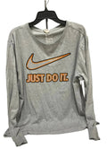 Athletic Top Long Sleeve Crewneck By Nike Apparel In Grey, Size: Xxl