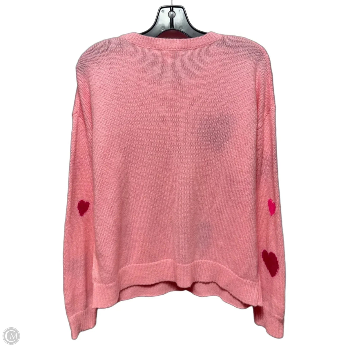 Venla Sweater Designer By Lilly Pulitzer In Calla Lilly Pink Hearts Toss, Size: L