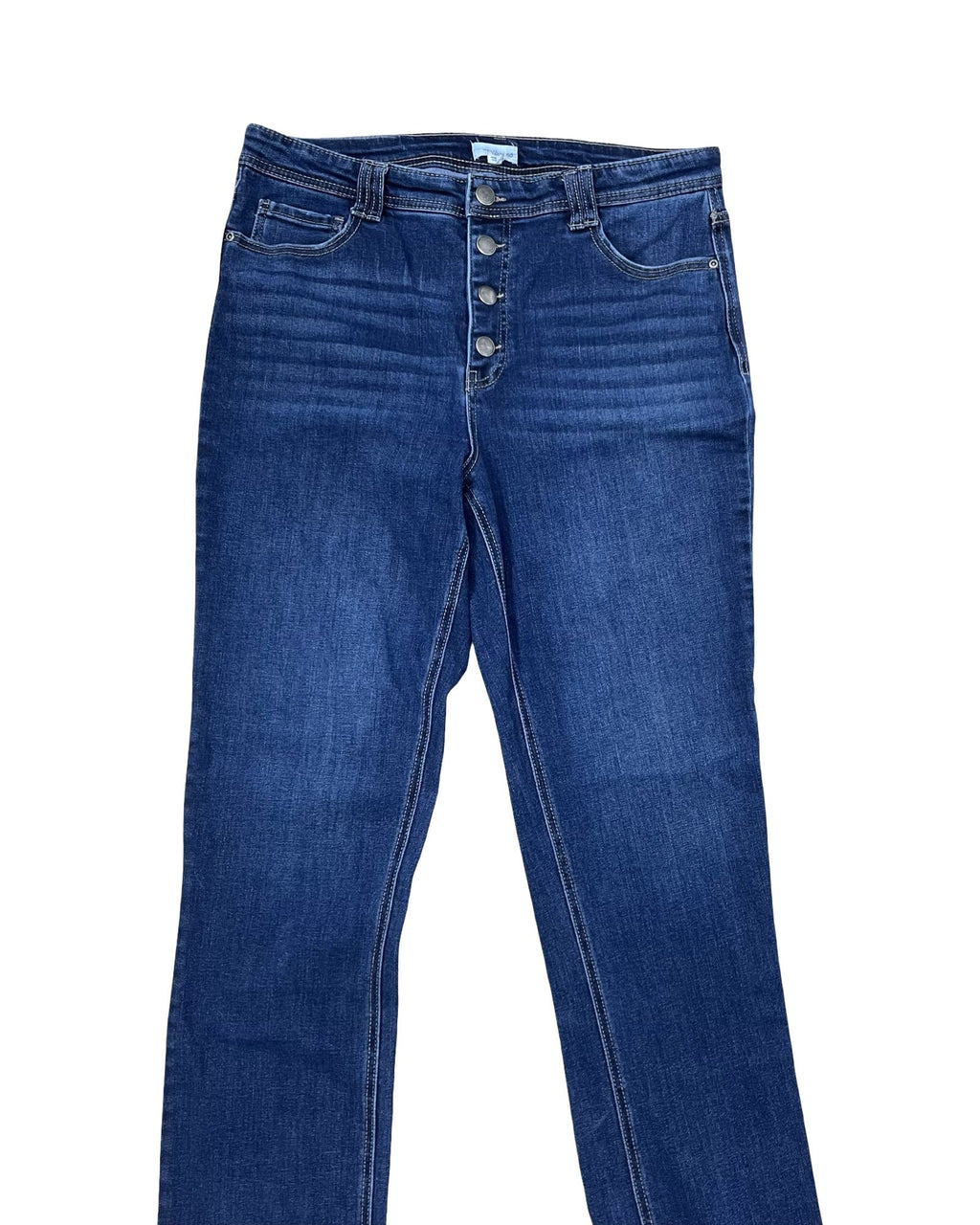 Jeans Straight By West Bound In Blue Denim, Size:16