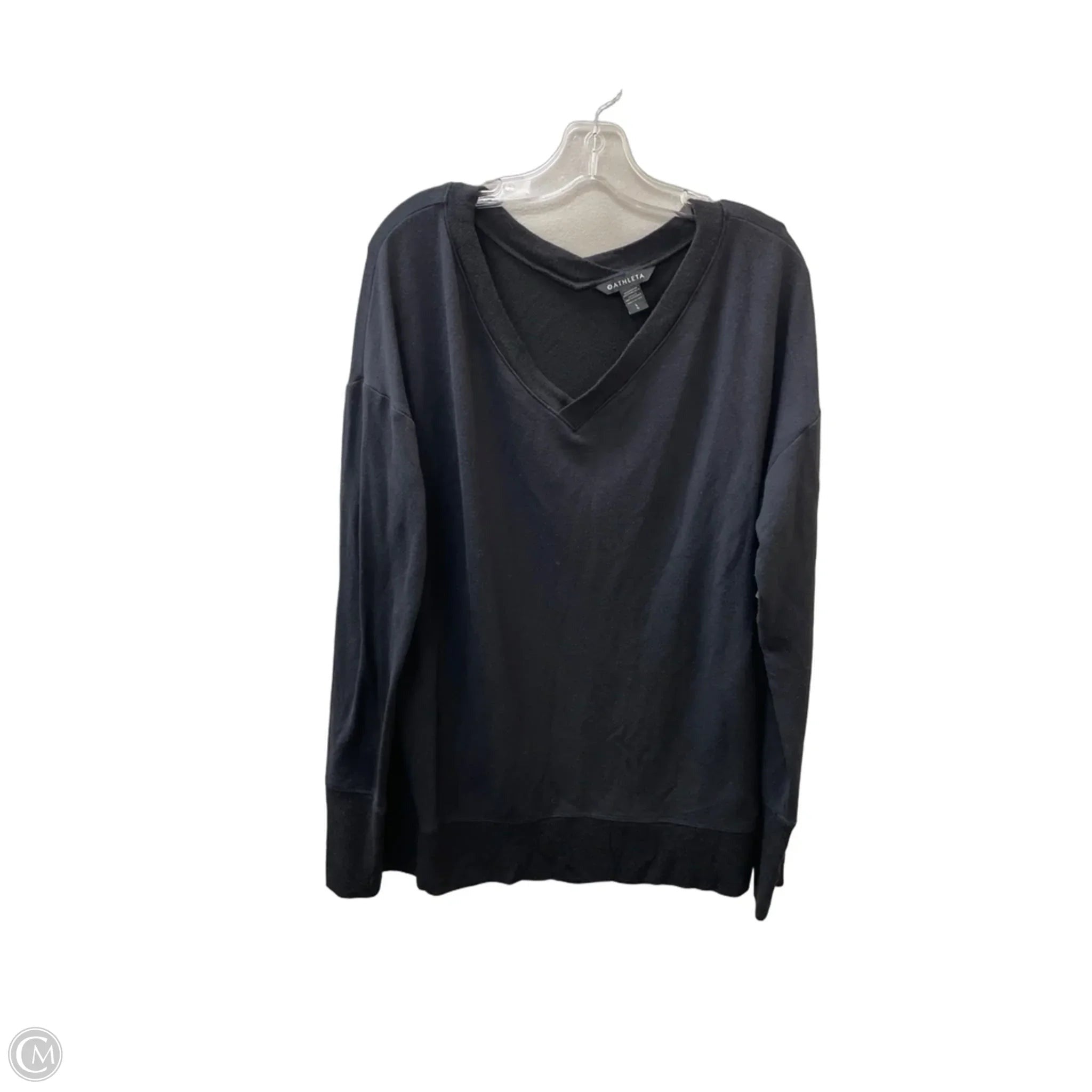 Athletic Sweatshirt Crewneck By Athleta In Black, Size: L