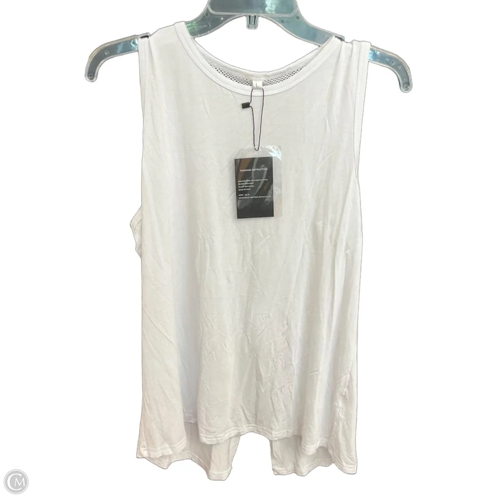 Athletic Tank Top By Clothes Mentor In White, Size: L