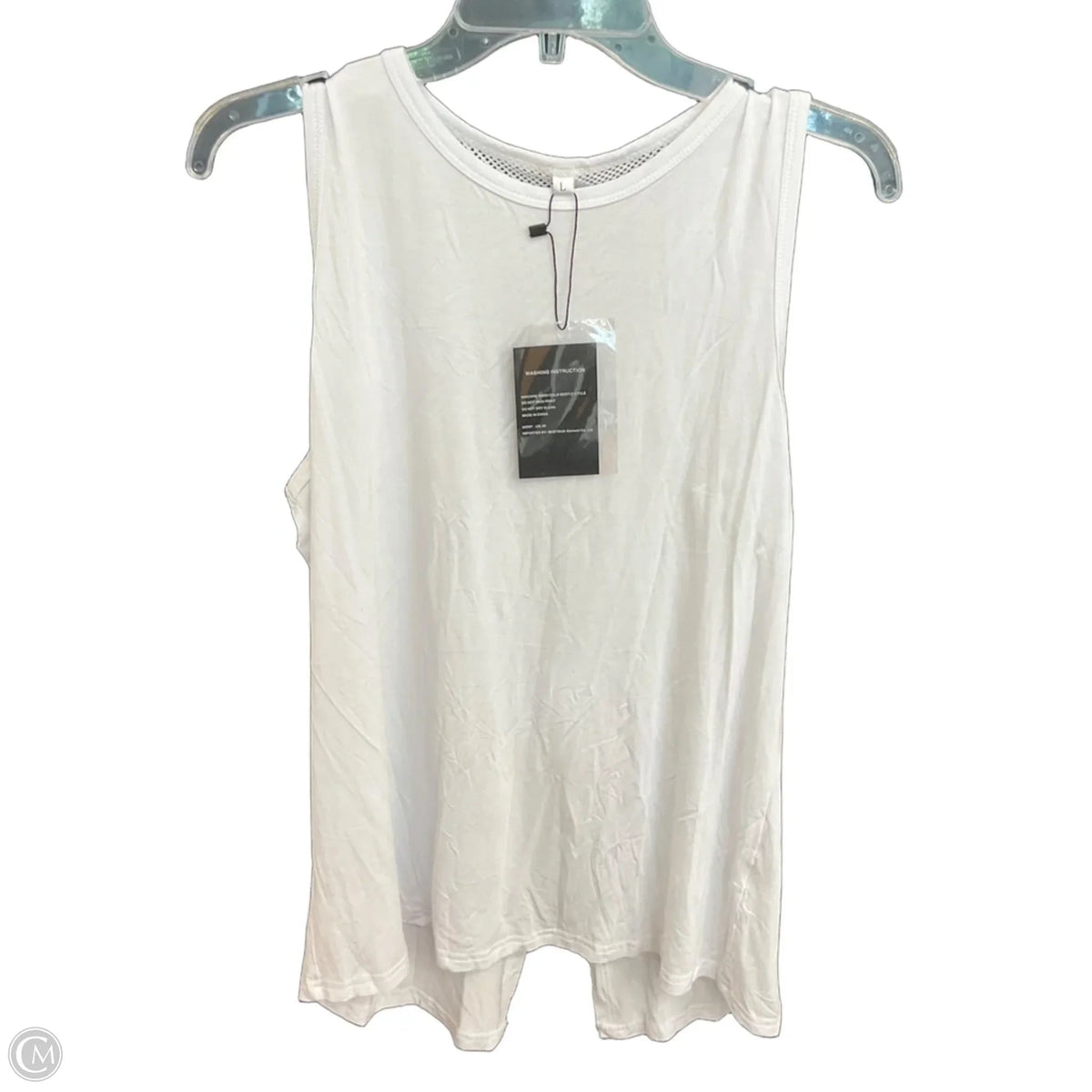 Athletic Tank Top By Clothes Mentor In White, Size: L