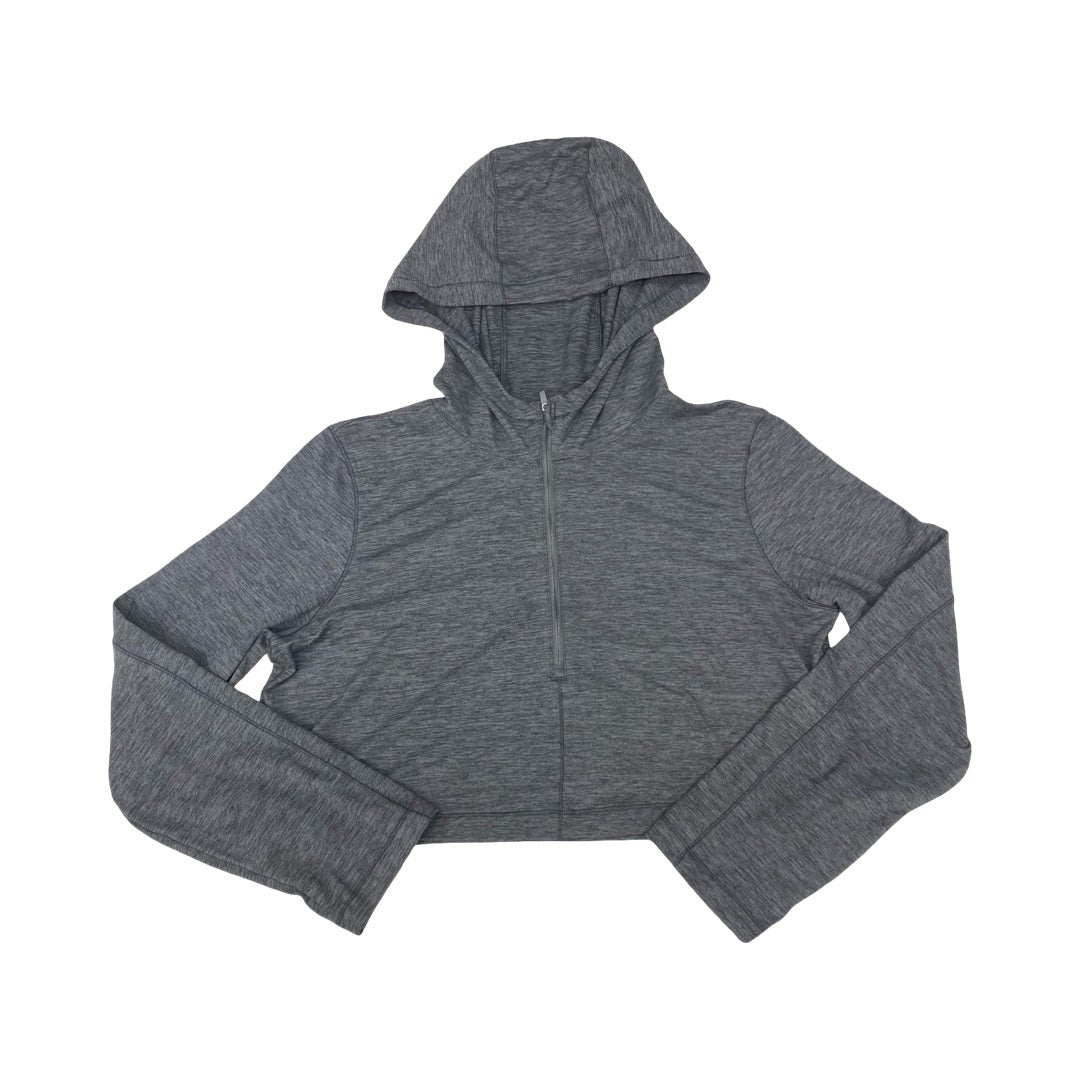 Athletic Top Ls Hoodie By 90 Degrees By Reflex In Grey, Size:M