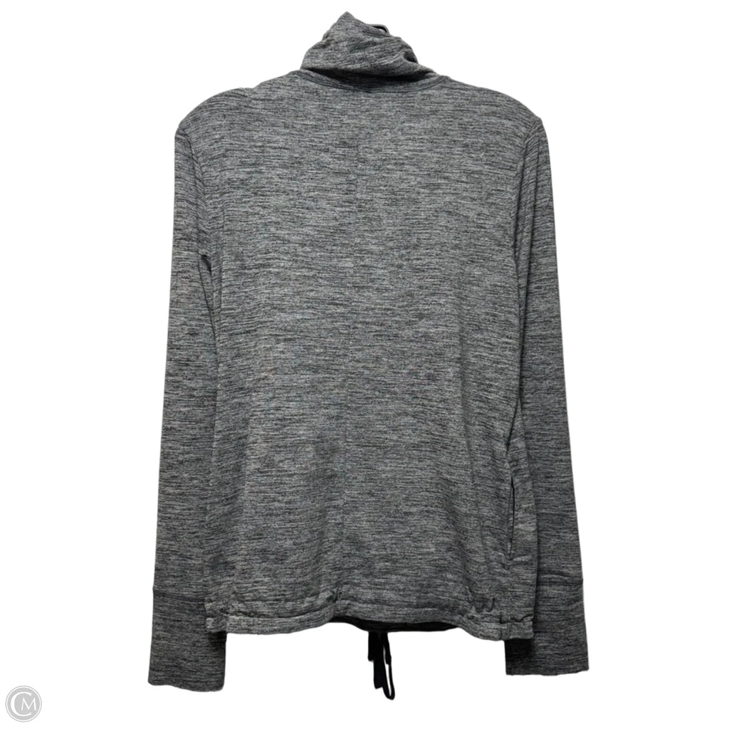 Athletic Top Long Sleeve Crew By Blano Noir In Black & White, Size: L