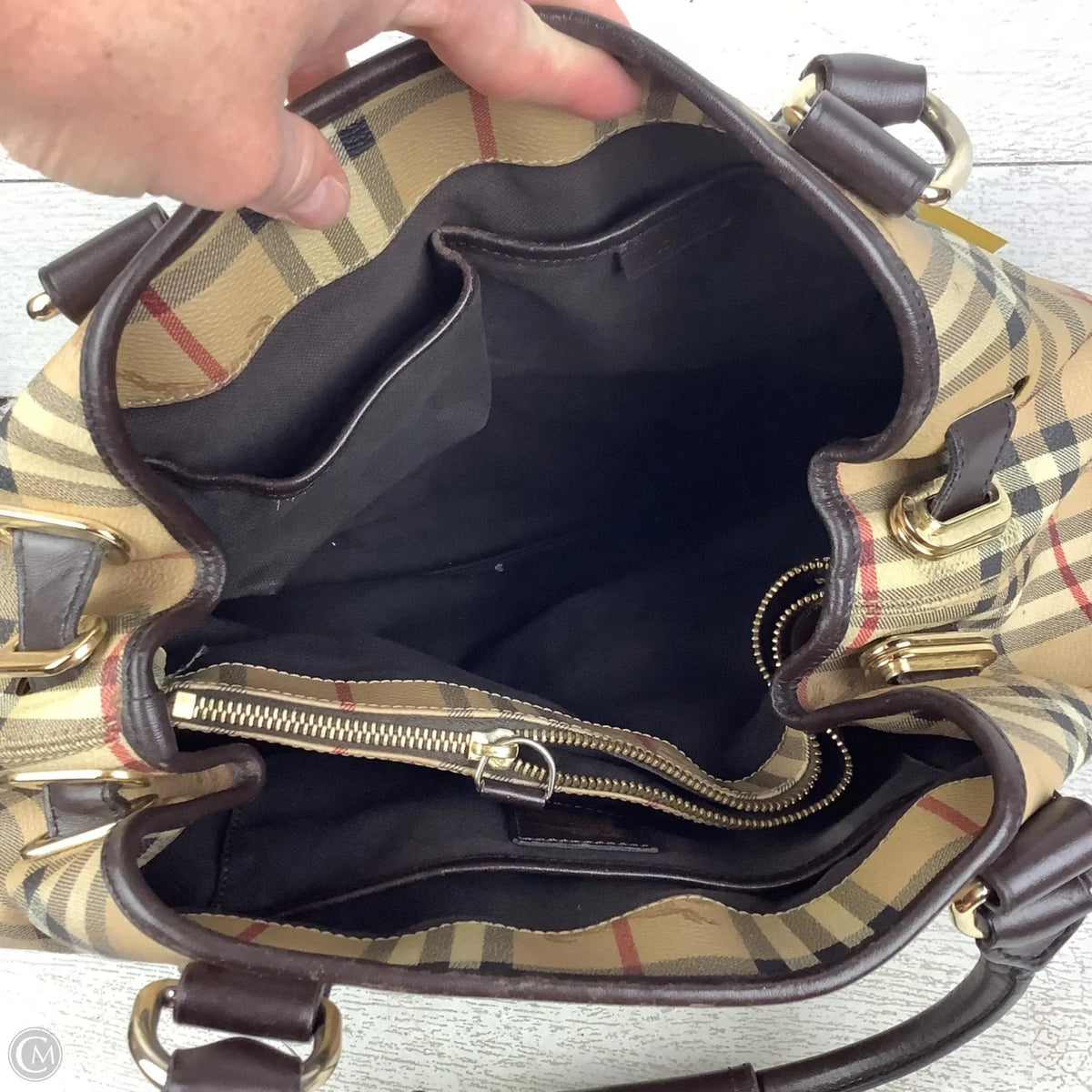 Handbag Luxury Designer By Burberry, Size: Large