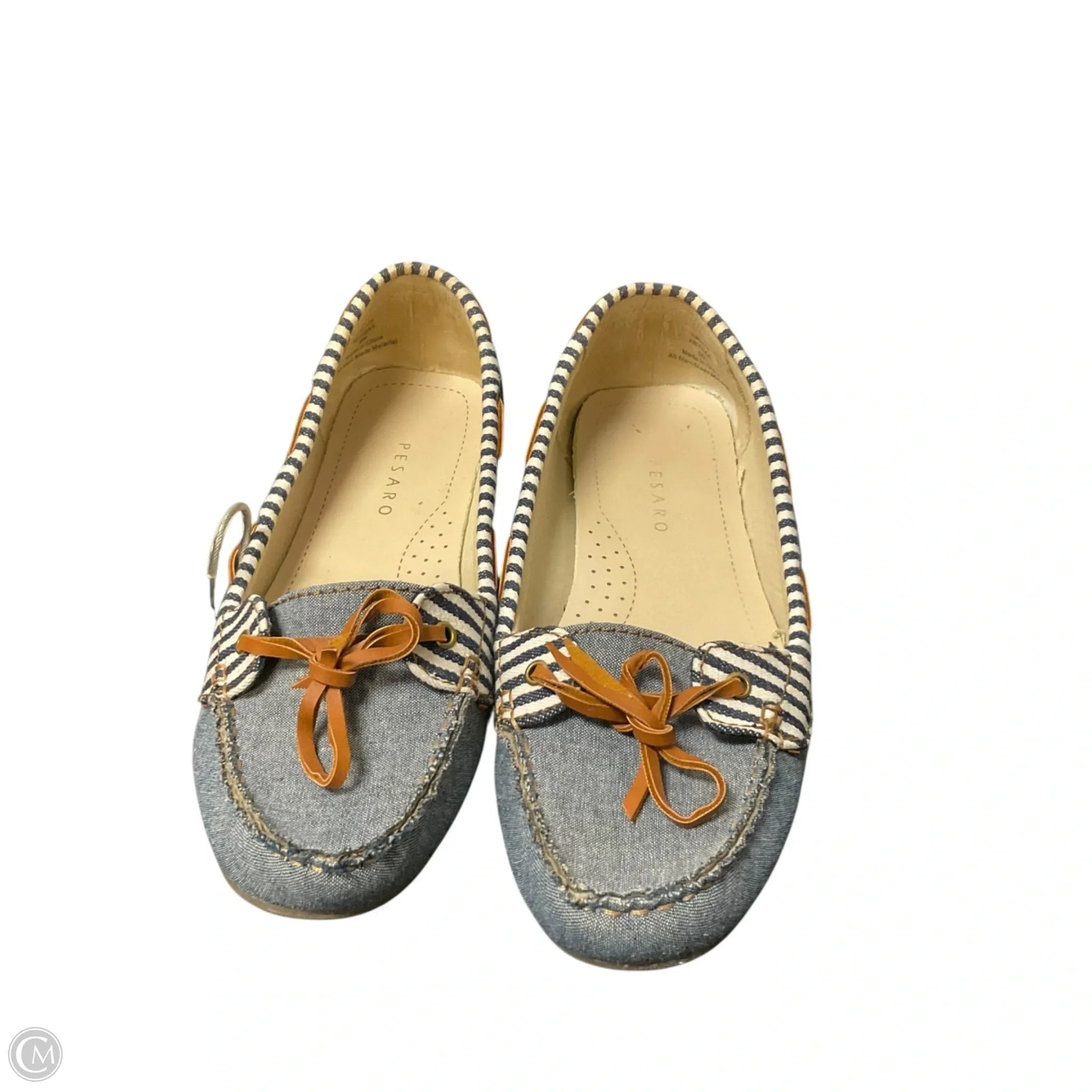 Shoes Flats By Pesaro In Blue, Size: 9