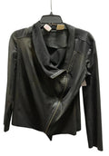 Jacket Moto By Clothes Mentor In Black, Size: M