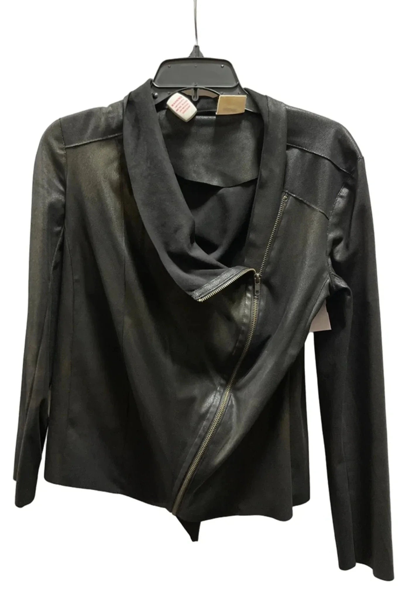 Jacket Moto By Clothes Mentor In Black, Size: M