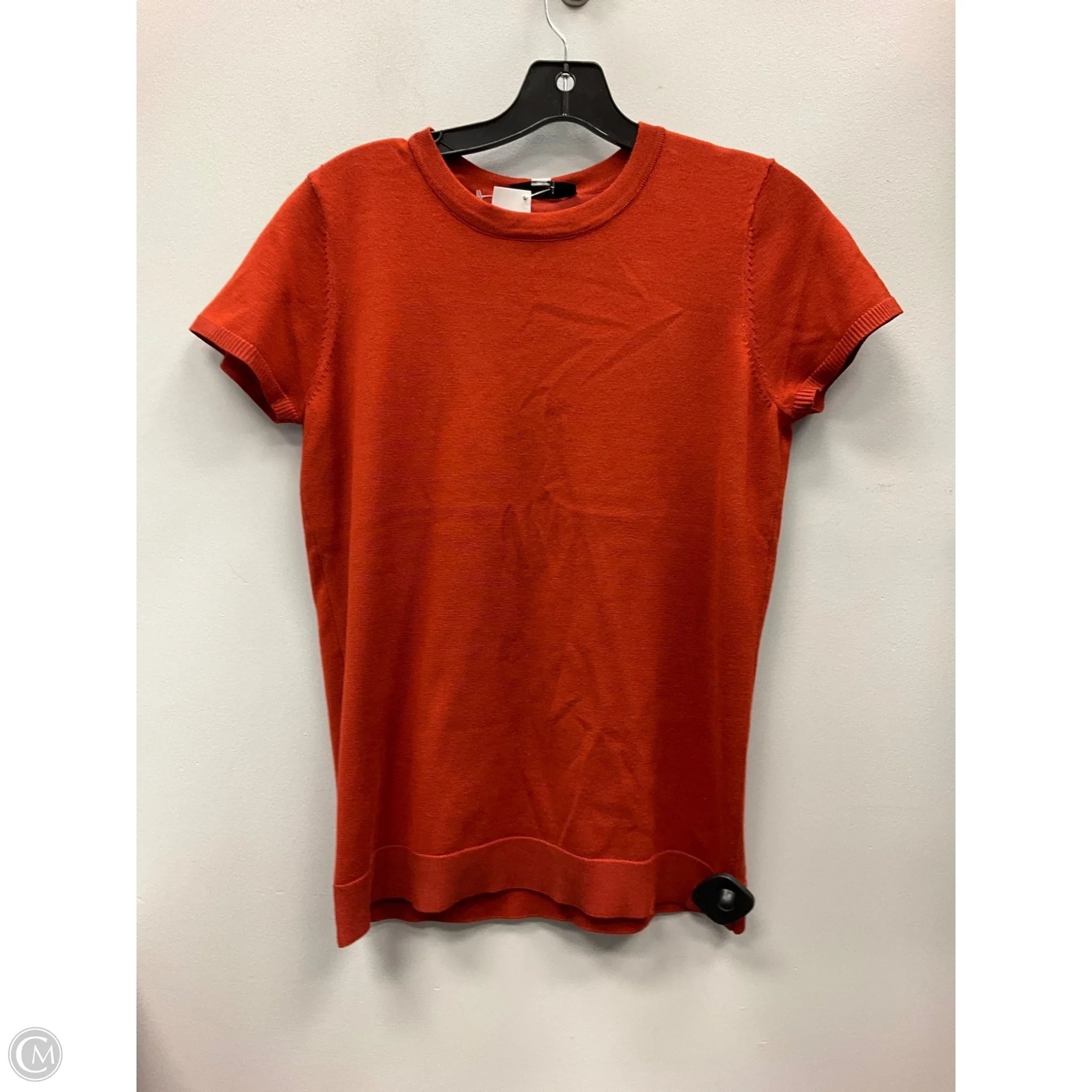 Top Short Sleeve By Cable And Gauge In Striped Pattern, Size: L