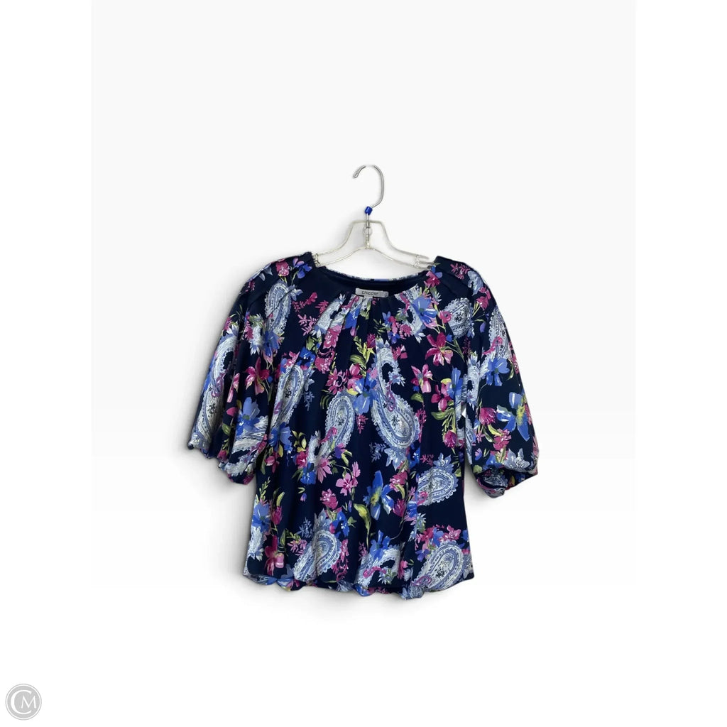 Top Long Sleeve By Chicos In Striped Pattern, Size: S