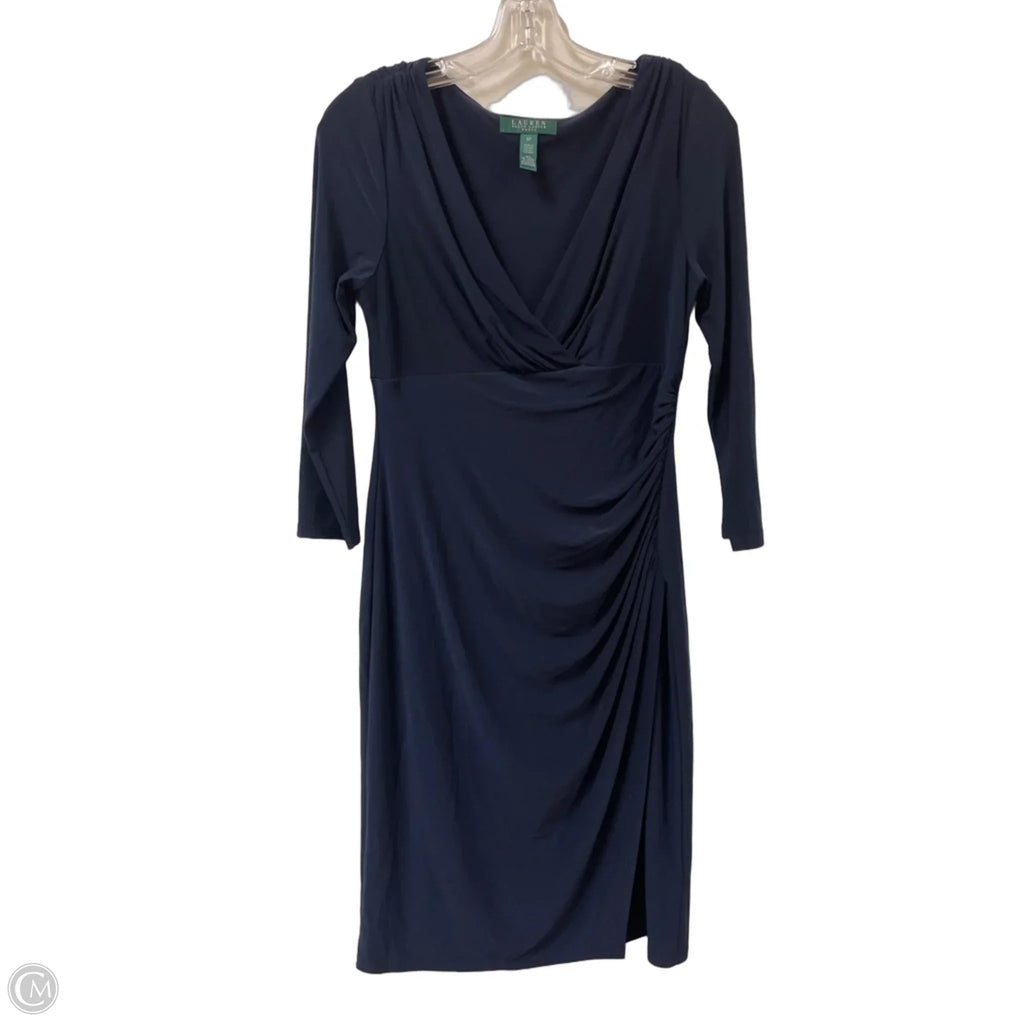 Dress Party Midi By Ralph Lauren In Navy, Size: Mp